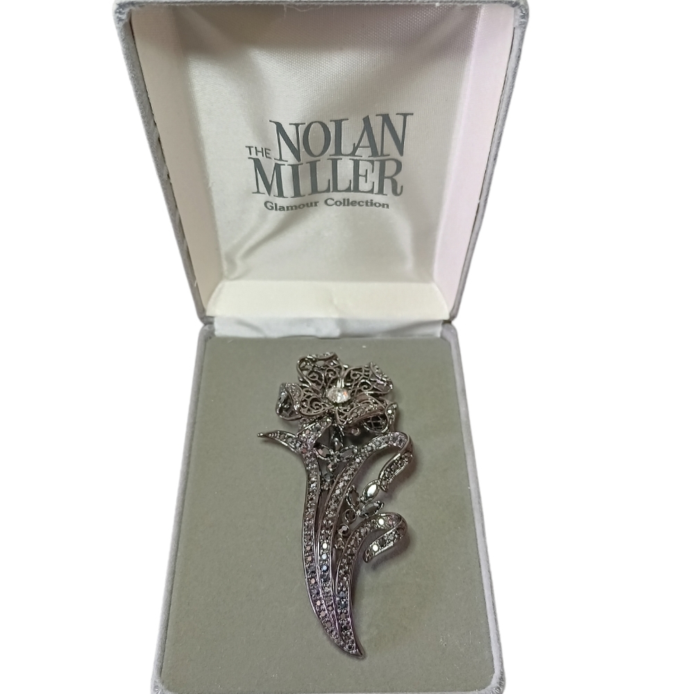 Vintage/Estate The Nolan Miller Glamour Collection Diamond Rose Brooch
